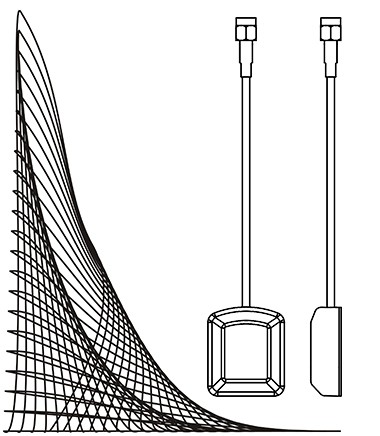 Antena externo da tevÃª do carro de GPS da montagem do Ã­mÃ£